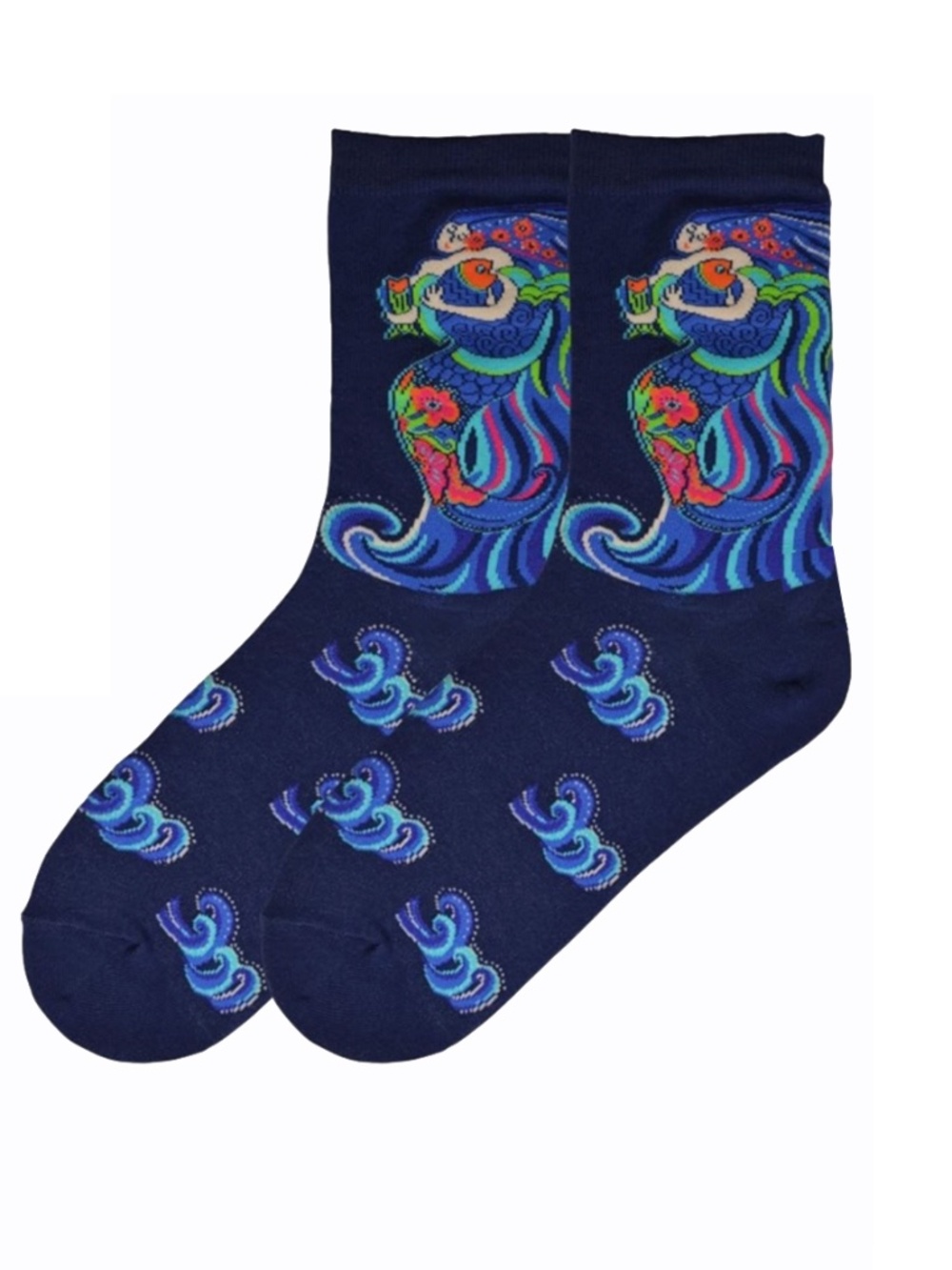 Laurel Burch Mermaid in the Sea Socks